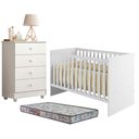 Ver imagem 1 de Berço Americano Soft com Gaveteiro Soft Branco Acetinado Colchão Sleep - Tigus