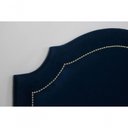 Ver imagem 4 de Cabeceira Solteiro Luxo 90X60 Azul Tachas Prata