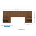 Ver imagem 2 de Painel Cama Box Madeirado Cor Jatoba Casal C/ Gavetas Plus Jatoba - Santos Andirá