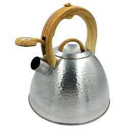 Chaleira Argento 3l em Inox com Apito - Design Elegante com Alça de Madeira - 2