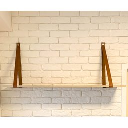 Prateleira Decorativa Suspensa em Couro - Verena (1 M X 24 Cm) - 3