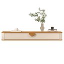 Ver imagem 3 de Aparador Suspenso Sala Buriti 120cm Offwhite/nature - Rede Móveis