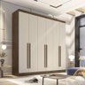 Guarda Roupa 6 Portas 4 Gavetas Uberaba Valverde Canion Off White - 1