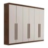 Guarda Roupa 6 Portas 4 Gavetas Uberaba Valverde Canion Off White - 3