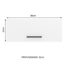 Ver imagem 3 de Armário de Cozinha Aéreo 80 cm 1 Porta Basculante Branco Agata Madesa
