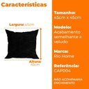 Ver imagem 6 de Capa para Almofada 45x45cm de Microfibra Zaha - Rio Home Preto
