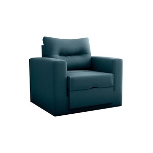 Sofa Cama Solteiro Marlene - Poltrona Cama Solteiro:azul-petróleo
