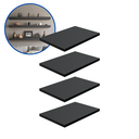 Ver imagem 2 de Kit 4 Prateleira Preta 30X20 + Suporte Flutuante Mdf Organizadora Decoração Cozinha Banheiro Sala