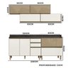 Cozinha Modulada 7 Portas 4 Gavetas Carvalho Off White Cetim Koli Shop JM - 4