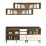 Cozinha Modulada 7 Portas 4 Gavetas Carvalho Off White Cetim Koli Shop JM - 3