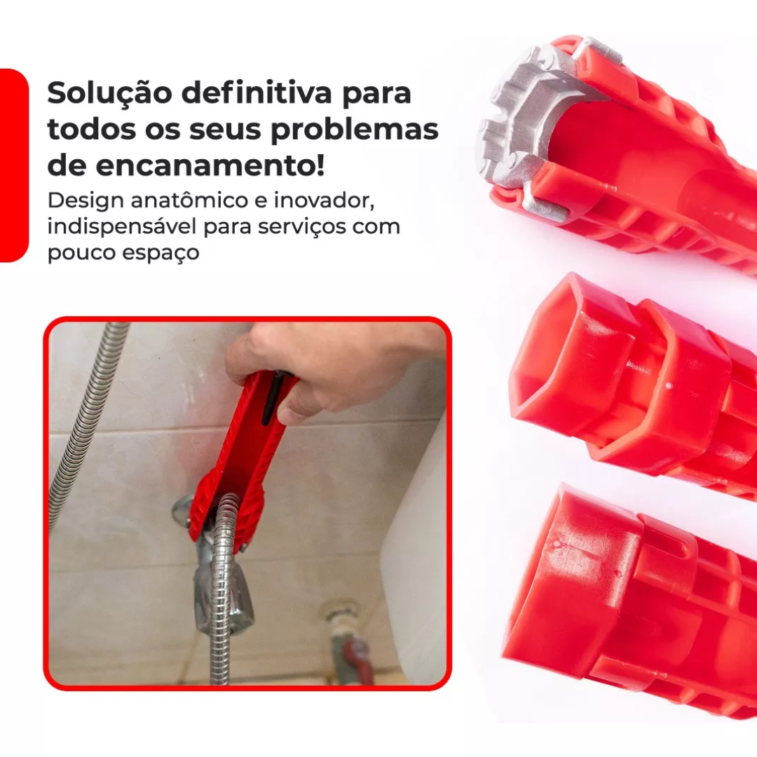 Chave Multifuncional Reparo Torneira Pia Banheiro Aquecedor - 4