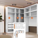 Ver imagem 4 de Guarda Roupa Modulado Casal Safira 010 em Mdf com 8 Portas e 3 Gavetas