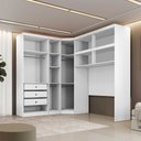 Ver imagem 3 de Guarda Roupa Modulado Casal Safira 010 em MDF com 8 Portas e 3 Gavetas