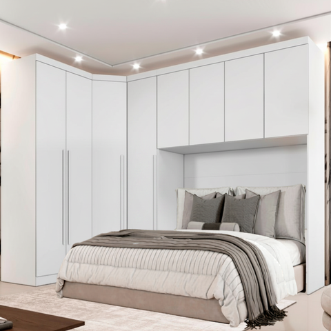 Guarda Roupa Modulado Casal Safira 010 em MDF com 8 Portas e 3 Gavetas