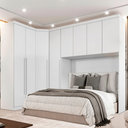 Ver imagem 1 de Guarda Roupa Modulado Casal Safira 010 em MDF com 8 Portas e 3 Gavetas