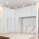 Ver imagem 2 de Guarda Roupa Modulado Casal Safira 010 em MDF com 8 Portas e 3 Gavetas