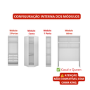 Ver imagem 5 de Guarda Roupa Modulado Casal Safira 010 em MDF com 8 Portas e 3 Gavetas