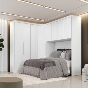 Guarda Roupa Modulado Casal Safira 010 em Mdf com 8 Portas e 3 Gavetas