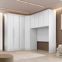 Ver imagem 2 de Guarda Roupa Modulado Casal Safira 010 em Mdf com 8 Portas e 3 Gavetas