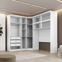 Ver imagem 3 de Guarda Roupa Modulado Casal Safira 010 em Mdf com 8 Portas e 3 Gavetas
