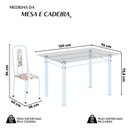 Ver imagem 3 de Conjunto Sala de Jantar com 4 Cadeiras Lívia Branco/Arabesco