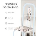 Ver imagem 7 de Conjunto Sala de Jantar com 4 Cadeiras Lívia Branco/Arabesco