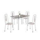 Ver imagem 2 de Conjunto Sala de Jantar com 4 Cadeiras Lívia Branco/Arabesco