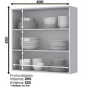 Ver imagem 5 de Armário De Cozinha 02 Portas 80 Cm Nova York Henn Branco