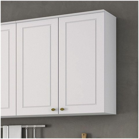 Armário De Cozinha 02 Portas 80 Cm Nova York Henn Branco