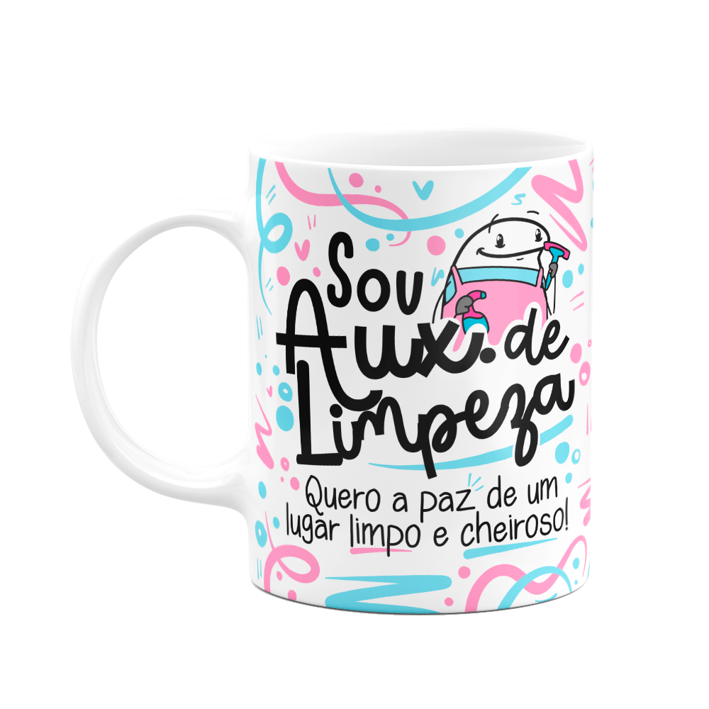 Caneca Flork Profissões - Sou Auxiliar de Limpeza