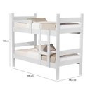 Ver imagem 2 de Beliche Solteiro Alana para Quarto Compacta Estilo Moderno Vira 2 Camas Mdf com Estrado Madeira:bran