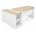 Ver imagem 4 de Mesa de Escritório Pedestal Presidente em L 190x160cm Executiva Tampo 30mm Armário Lateral 3 Gavetas