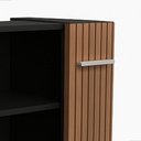 Ver imagem 7 de Gabinete Premium JM3 Móveis Retrô para Banheiro Organizador Preto Ripado