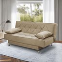 Ver imagem 1 de Sofá Cama 1,80m Iara Suede Bege Rover & Beato