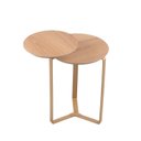 Ver imagem 4 de Mesa de Centro Dois Tampos Chanfrado Orgânica Pé Metal Complementos