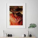 Ver imagem 1 de Quadro Umbanda Boiadeiro - 60x48cm:madeira Preta