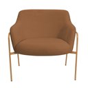 Ver imagem 6 de Kit 02 Poltronas Decorativas Jade Base Aço Ouro Fosco Bouclé Terracota - Nexta Casa