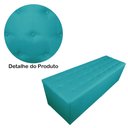 Ver imagem 4 de Calçadeira Recamier Baú Casal Super King 195cm Juliana Suede Azul Turquesa