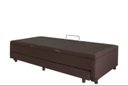 Ver imagem 2 de Cama Box Baú Solteiro Com Auxiliar Suede Marrom (Espuma só na Auxiliar)
