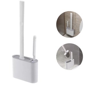 Conjunto de Escovas Sanitaria Limpeza Banheiro Vaso Suporte:branco