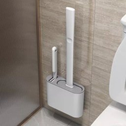 Conjunto de Escovas Sanitaria Limpeza Banheiro Vaso Suporte:branco - 8