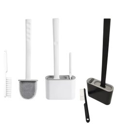 Conjunto de Escovas Sanitaria Limpeza Banheiro Vaso Suporte:branco - 4