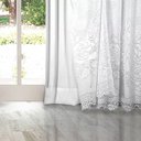 Ver imagem 6 de Cortina Branca Renda c/ Forro Sala Roseiral 3x1,80 Alt