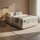 Ver imagem 2 de Cama Box Baú com Colchão de Espuma D45 Pillow Top Strong + 2 Trav Casal 138cm