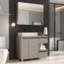 Ver imagem 2 de Gabinete para Banheiro com Cuba e Armário com Espelho 100cm Malbec 