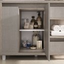 Ver mais imagens de Gabinete para Banheiro com Cuba e Armário com Espelho 100cm Malba Cinza/Barrique/Argento