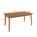 Ver imagem 3 de Mesa de Jantar em Madeira Maciça Kappesberg Canela 160cm