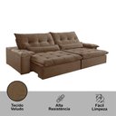 Ver imagem 6 de Sofá Nivus Veludo 02 Módulos 100m B25cm Meu Sofá Online B016 Veludo Marrom