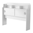 Ver imagem 4 de Cabeceira de Box Casal Jessica Branco 140cm com Nichos e Prateleiras Moderna de Mdf