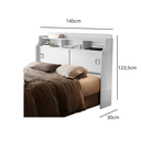 Ver imagem 2 de Cabeceira de Box Casal Jessica Branco 140cm com Nichos e Prateleiras Moderna de Mdf